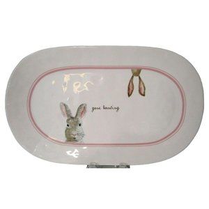 Easter Bunny Rabbit Rae Dunn Artisan Collection by Magenta 14 1/4" Platter GUC